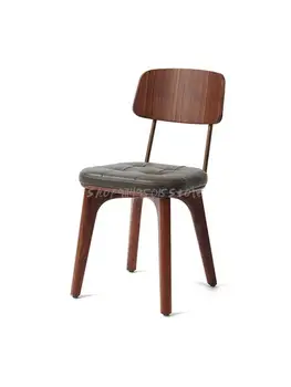 Скандинавский стул из массива дерева Со спинкой, простое домашнее кресло, обеденный стул для кафе, Дизайнерский стол и стул для проживания в семье