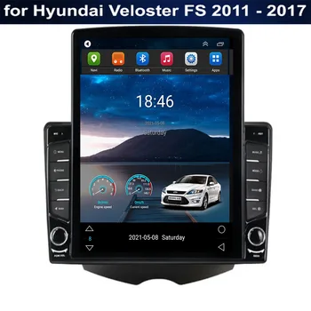 8G + 128G Автомобильное Радио GPS Android 12 Аудио Мультимедийный Плеер 2 Din Для Hyundai Veloster FS 2011-2050 Tesla Style Carplay Auto BT