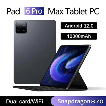 2023 Оригинальный планшетный ПК Pad 6 Pro Android 13 процессор Snapdragon 870 12 ГБ 512 ГБ 2560 * 1600 HD Экран планшета Android 5G WIFI Pad 6 Pro