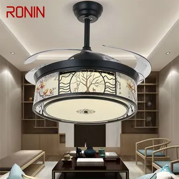 Потолочный вентилятор RONIN, лампа без пульта дистанционного управления, современный простой креативный светодиод для домашней гостиной