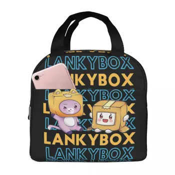 Lankybox Милые ланч-боксы, портативные изолированные оксфордские сумки-охладители Boxy и Foxy, термосумки для пикника, дорожные ланч-боксы для еды