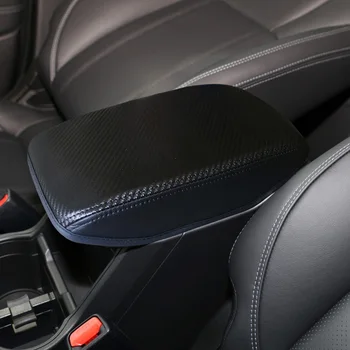 Автомобильная кожаная накладка на сиденье центральной консоли, крышка подлокотника, защитный чехол для Forester 2019-2021 Carbon