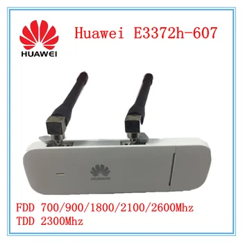 Разблокированный Huawei E3372 E3372h-607 + Двойная Антенна 4G LTE 150 Мбит/с USB-Модем USB Dongle Поддерживает Все Диапазоны с антенной CRC9