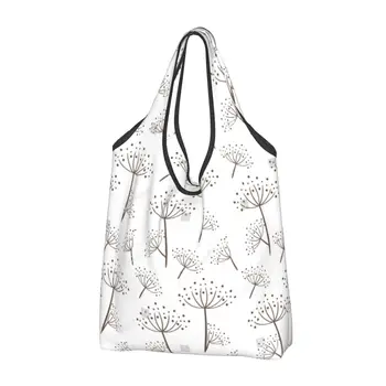 Женская повседневная сумка для покупок через плечо с бесшовным рисунком, сумка-тоут большой емкости, портативная сумка для хранения, складные сумки