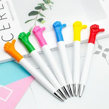 Гелевые ручки Креативная мультяшная шариковая ручка Пластиковая вращающаяся ручка для большого пальца Канцелярские принадлежности для студентов Школьные принадлежности Back To School