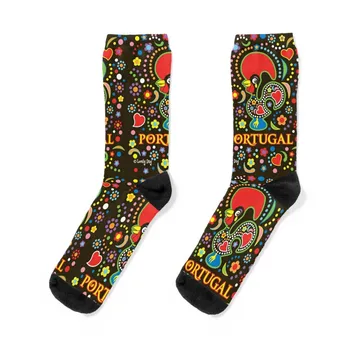 Португальский петух Galo de Barcelos, знаменитые носки Lovely Day Design, подарок на день Святого Валентина для парня, противоскользящие футбольные носки