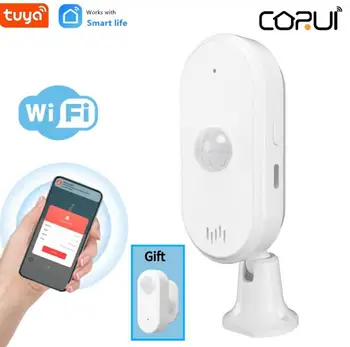 CORUI Tuya WiFi Инфракрасный датчик человеческого тела Беспроводной умный датчик движения тела PIR Поддержка приложения Smart Life