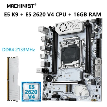 MACHINIS X99 Комплект материнской платы Xeon LGA 2011-3 E5 2620 V4 CPU + ecc DDR4 16 ГБ оперативной памяти usb3.0 NVME M.2 M-ATX K9 четырехканальный