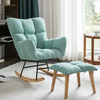 Легкое Роскошное кресло-качалка Скандинавское кресло-качалка Ленивый диван с откидной спинкой, Балкон, Гостиная, Домашний диван для отдыха