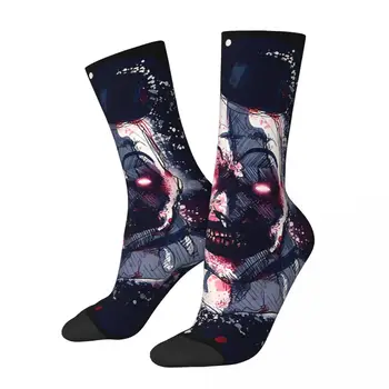 Забавный Сумасшедший носок для мужчин, подарок клоуна для поклонников фильмов ужасов в стиле хип-хоп, Дышащий носок для экипажа с рисунком, повседневный подарок