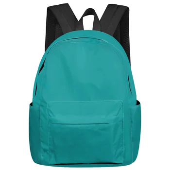 Однотонные бирюзово-зеленые женские и мужские рюкзаки, Водонепроницаемый школьный рюкзак для путешествий, для студентов, для мальчиков и девочек, для ноутбука, для книг, Mochilas