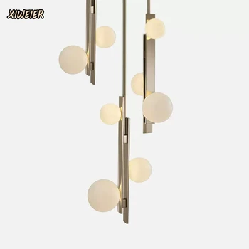 Итальянская современная минималистская прикроватная лампа дизайнерский светильник роскошная золотая люстра из нержавеющей стали для украшения ресторана отеля