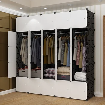 Шкафы для комнаты Пластиковый шкаф для одежды Современный Минималистичный шкаф для хранения в спальне Домашний Многофункциональный Большой емкости