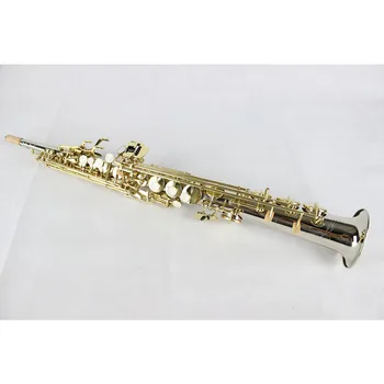 MSS-500LG Си-бемоль встроенная труба тенор-саксофона поверхность серебро корпус золото