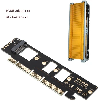 Адаптер SSD M2 NVME к PCIe 4.0, 64 Гбит/с M.2 PCI-e 4.0 X4 Карта Расширения для настольных ПК GEN4 GEN3 Full Speed с Медным Радиатором