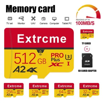 Оригинальная SD-Карта 512GB Micro Memory Card 128GB 256GB 64GB Высокоскоростная Флэш-карта Class10 mini SD для мобильных телефонов/ПК/Камер