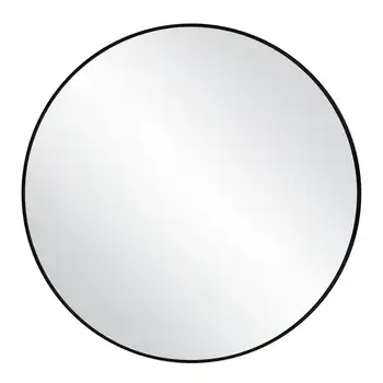 Круглое настенное зеркало Kenna в черной раме, 36 дюймов