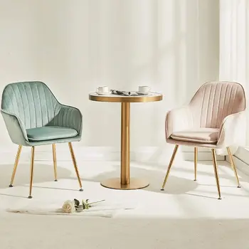 Фабрика по переработке и производству китайской мебели современный легкий роскошный бархатный обеденный стул с ножкой из нержавеющей стали