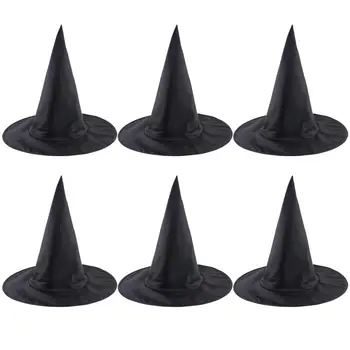 Складная шляпа ведьмы, высококачественная шляпа ведьмы, изысканные аксессуары для шляпы ведьмы на Хэллоуин, украшение вечеринки, фестиваля на Хэллоуин