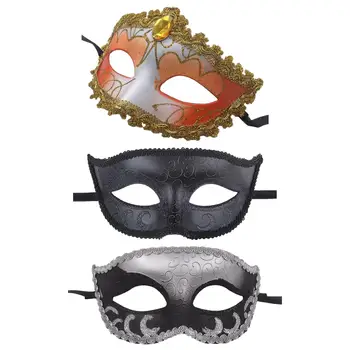 Роскошный костюм с лисьей маской на половину лица, косплей-маскарад, маски животных для вечеринки