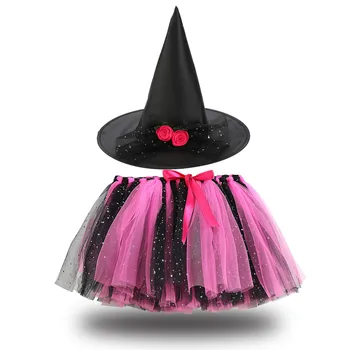 Шляпка принцессы для маленьких девочек, балетные юбки для девочек, костюмированная вечеринка на Хэллоуин, наряды для танцев из тюля в стиле пэчворк.