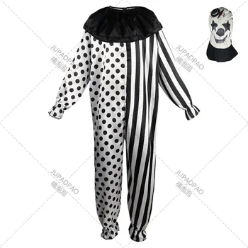 JUPAOPAO2023 Секретный костюм клоуна для мужчин, комбинезон Кровавого клоуна ужасов на Хэллоуин, маскарадный костюм для ролевых игр, одежда для выступлений для взрослых