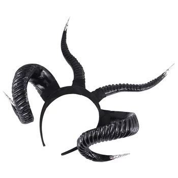 костюм с рогами для взрослых- Повязка на голову из козьих рогов, Креативная имитация прически-ободок для фотосъемки для