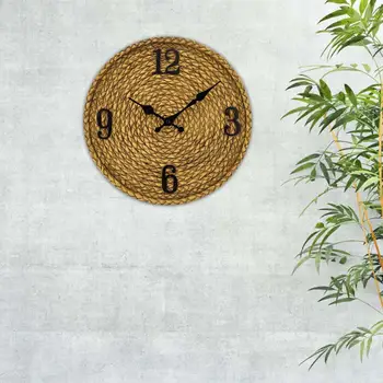 Внутренние и наружные настенные часы 12-дюймовые настенные часы Круглые часы Декоративные часы для гостиной Кухни домашнего офиса ванной комнаты