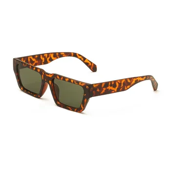 Модные леопардовые солнцезащитные очки в квадратной оправе в стиле ретро Для мужчин и женщин 2023 UV400, лидер продаж