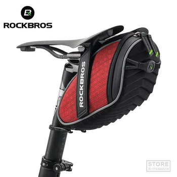 Велосипедная сумка ROCKBROS с 3D оболочкой, непромокаемая седельная сумка, Светоотражающая велосипедная сумка, противоударная велосипедная сумка для заднего подседельного штыря, аксессуары для горных велосипедов