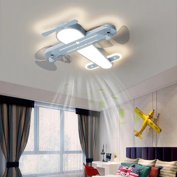 Креативные подарки для детской комнаты, спальни, потолочный вентилятор с подсветкой, Железный акриловый потолочный вентилятор со светом и управлением