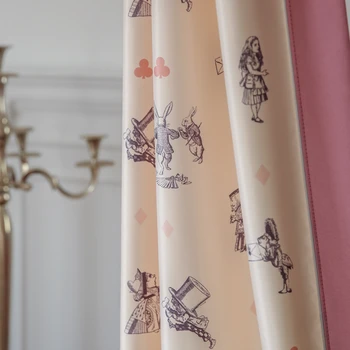 Высококачественная мозаика в американском британском стиле детские сине-розовые шторы для гостиной, столовой, спальни на заказ