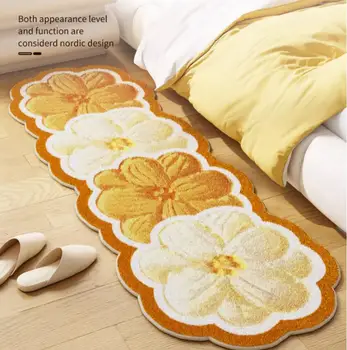 Кашемировые ковры в стиле Ins с цветочным рисунком для гостиной, домашнего декора, Большие толстые ковры для гостиной, мягкий коврик, прикроватный ковер для спальни