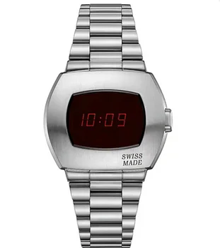 Квадратные электронные часы швейцарского модного бренда High Sense Ins Модные часы высокого класса могут быть выгравированы