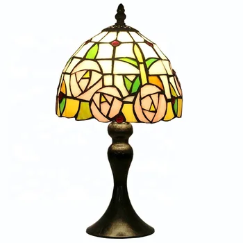 Настольные светильники LongHuiJing Tiffany, прикроватная лампа для сельской спальни, бар, стеклянные настольные лампы для отеля, светильники
