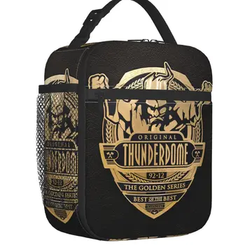 Подарок для музыкального фестиваля Thunderdome Портативный ланч-бокс, водонепроницаемый термоохладитель Hardcore Gabber, сумка для ланча с изоляцией для еды, детская школьная сумка
