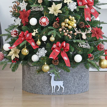 Юбка для рождественской елки, чехол для рождественской елки, Серый Лось для рождественских украшений, Рождественский подарок 2023 года, высокое качество