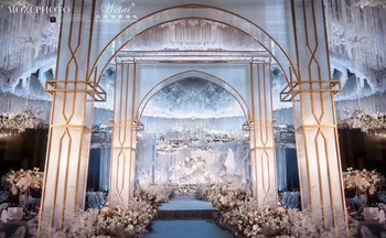 Новый свадебный реквизит tieyi zhongxing gongyue road lead life screen background, элементы арки из свадебного фильма.
