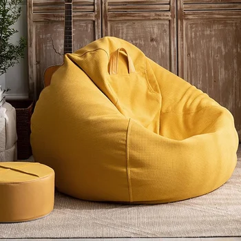 Ins Милый ленивый диван-мешок с мягким наполнением, слоеное кресло для отдыха, диван-мешок для спальни, Одноместный диван для гостиной, украшение салона Sofy Do
