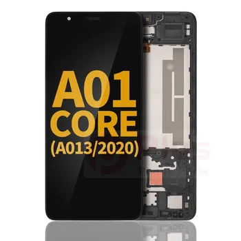 Сенсорный ЖК-дисплей с заменой рамки для Samsung Galaxy A01 Core (A013/2020) (Восстановленный) (черный)