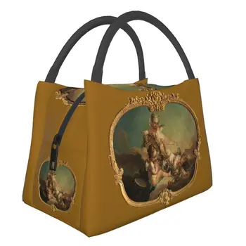 Аллегория осени Термоизолированная сумка для ланча Boucher Rococo Renaissance, Многоразовый ланч-бокс для женщин, детские сумки-тоут для еды