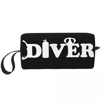 Изготовленная на заказ сумка для туалетных принадлежностей Diver, женский органайзер для косметики для подводного плавания, женские сумки для хранения косметики Dopp Kit Case Box