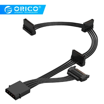 15-контактный кабель питания ORICO One-to-Three или 4-контактный + 15-15-контактный кабель DIY SATA для нескольких жестких дисков (DC415P-PX3)