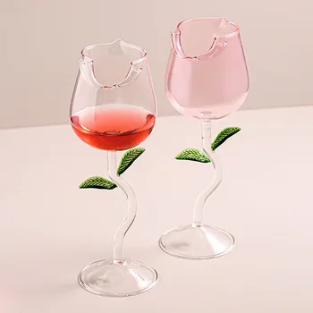 150 мл ~ 280 МЛ Высококачественных креативных милых роз, ощущение атмосферы Бордо, Бокал для белого вина, Бокал для красного вина
