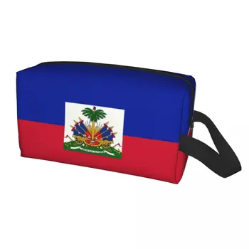 Косметичка с флагом Гаити, женский косметический органайзер для путешествий, Модные сумки для хранения туалетных принадлежностей