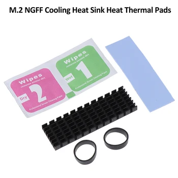 1 комплект для M.2 NGFF NVMe 2280 PCIE SSD Алюминиевый радиатор охлаждения с термопластичной прокладкой