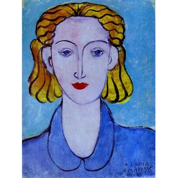 Молодая женщина в синей блузке, репродукция картины маслом Анри Матисса, картина в стиле фовизма для спальни, современное настенное искусство