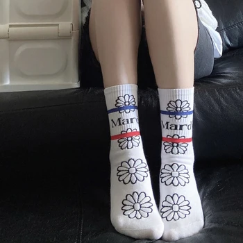Хорошее качество для женщин, модные хлопчатобумажные носки Little Daisy бренда Tide в стиле Харадзюку, Комфортные спортивные уличные домашние носки