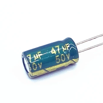 500 шт./лот высокочастотный низкоомный алюминиевый электролитический конденсатор 50V 47UF размером 6*12 47UF 50V 20%