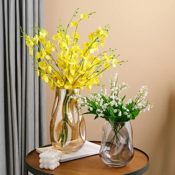 Креативная стеклянная ваза, Гидропонная Ваза, Аксессуары для украшения гостиной в скандинавском стиле, Горшок для цветов, Украшение стола в комнате